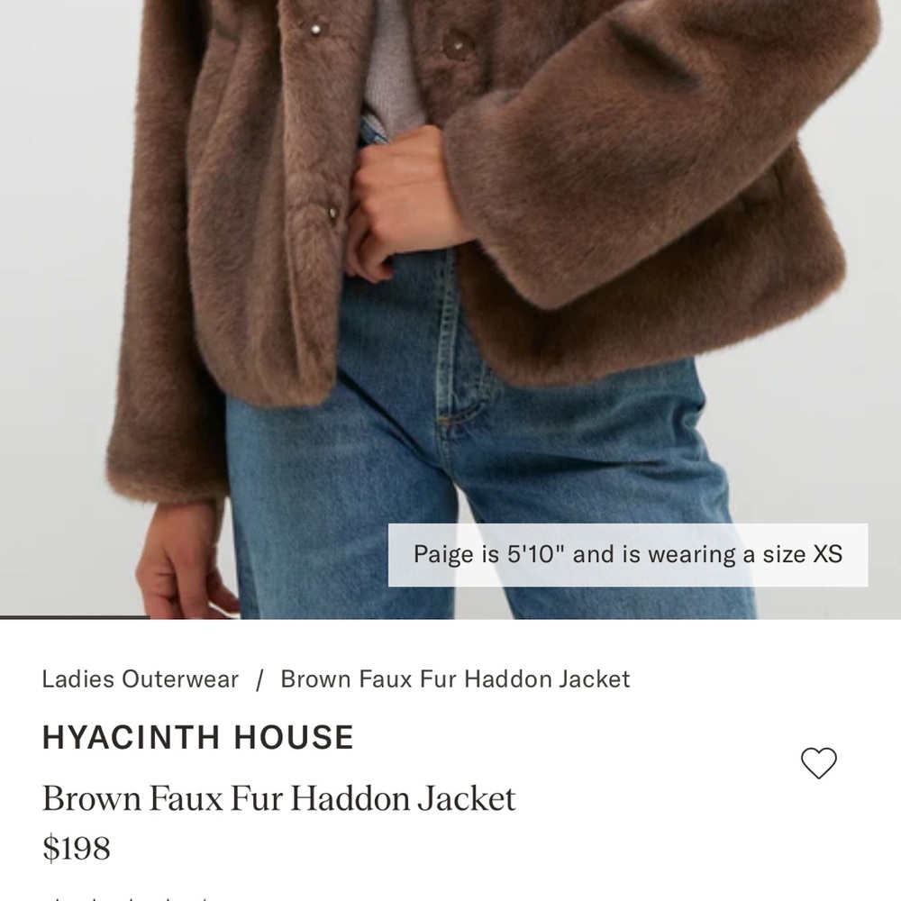Tuckernuck Women's Brown Faux Fur Jacket - Picture 2 of 5